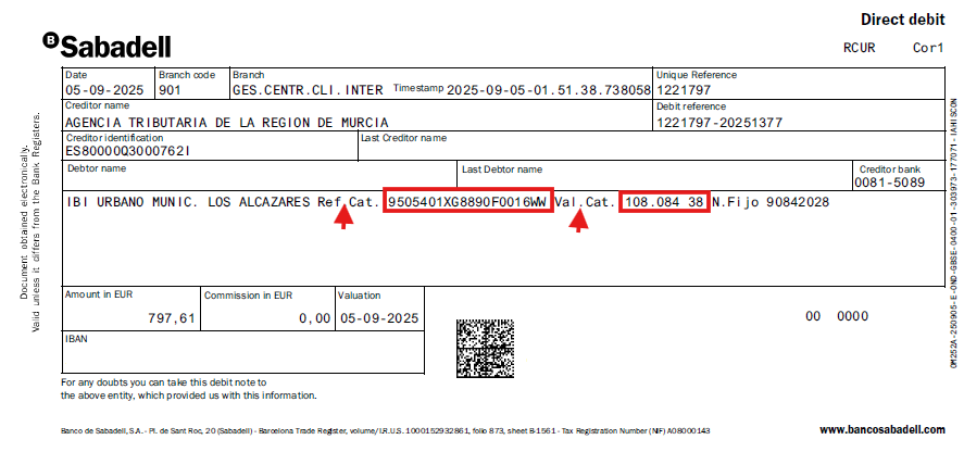 IBI ATRM bank statement
