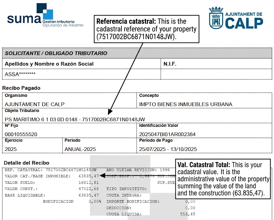 Check the cadastral value of your property to complete your Form 210