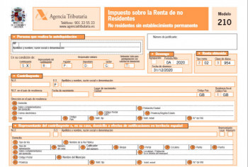 A simple guide to Spanish Tax Form 210 (“Modelo 210”)