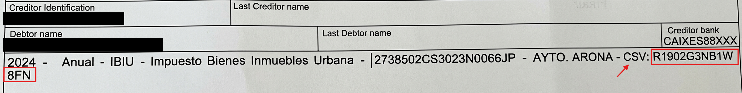 CSV: Extracto Bancario IBI